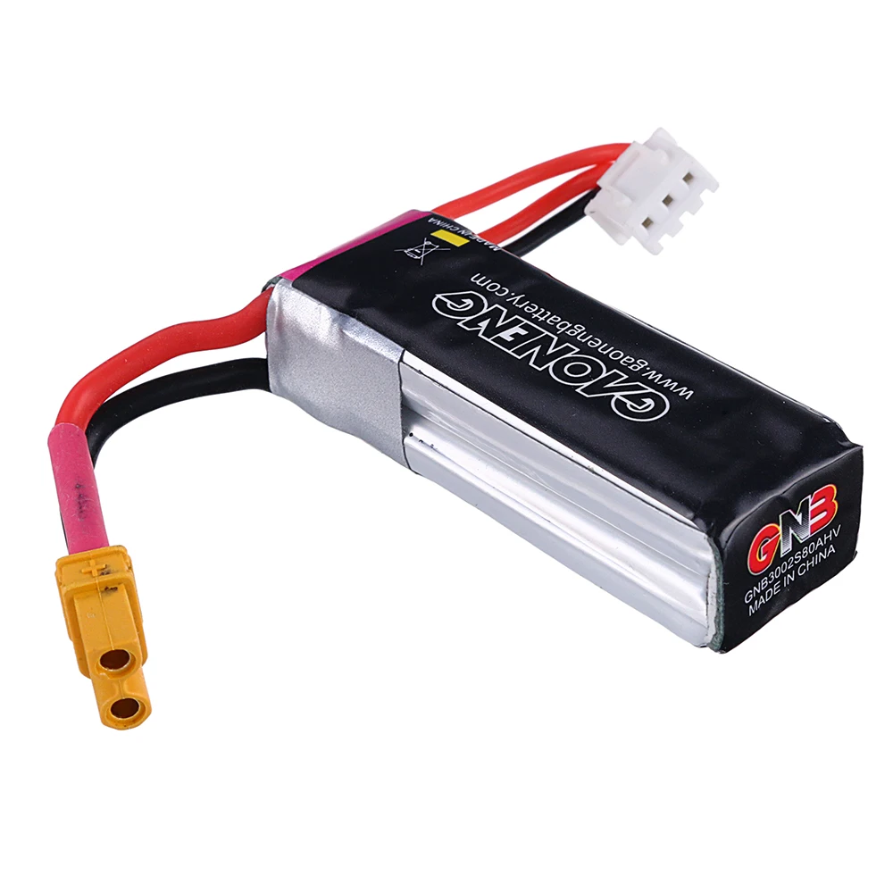 2/4 шт Gaoneng 7,6 V 300mAh 80C/160C 2S HV 4,35 V XT30 Lipo аккумулятор для Micro RC FPV Racing Cine Whoop BetaFPV Drone Quadcoper