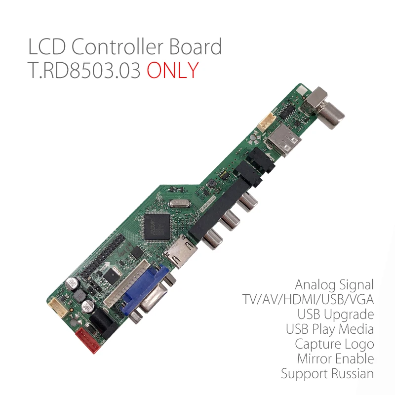 

T.RD8503.03 Universal LCD LED TV Controller Driver Board TV/PC/VGA/HDMI/USB Interface Matrix replace V56 SKR.03 Russian