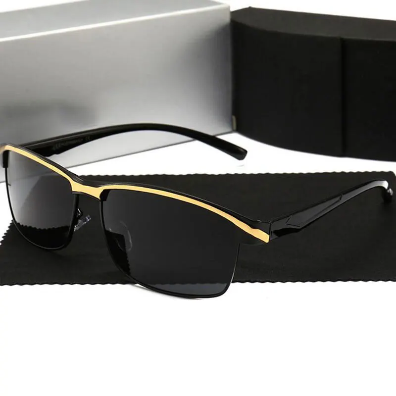 

famous Brand Luxury Sunglasses Polarized for Men women 2019 Driving Sun Glasses Leisure Metal Large frame