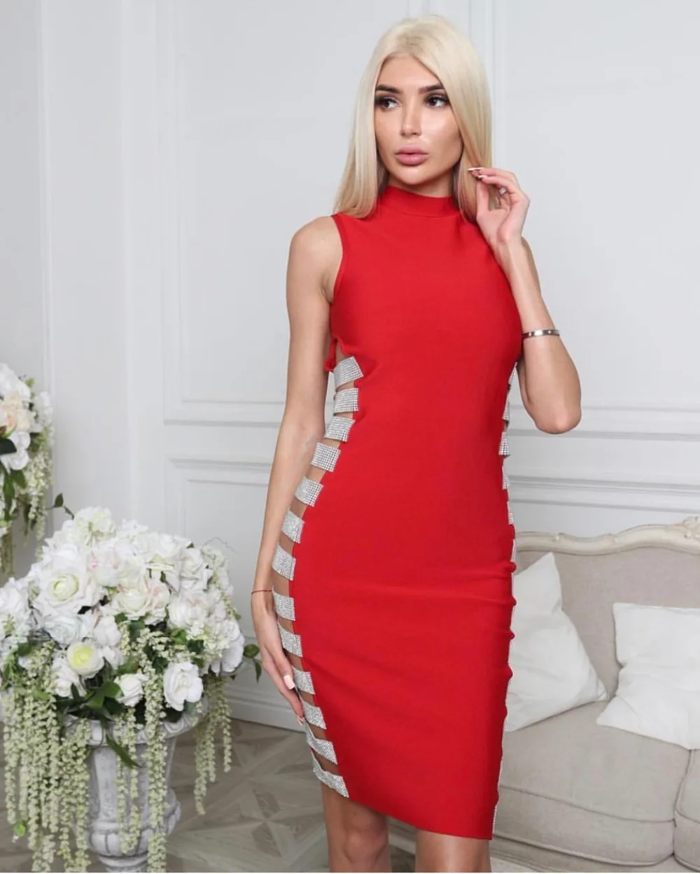 Горячие Летние Платья Новый Sexy Women Bodycon Бинты Платье Винтаж Вечера Партии Клуб