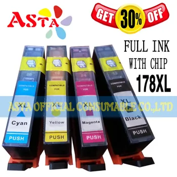 

For HP Photosmart 5510 5515 5510 5515 D5463 B8553 6510 7510 C5383 C6383 CN255C CN216C Printer , XL 178 Ink Cartridge at16