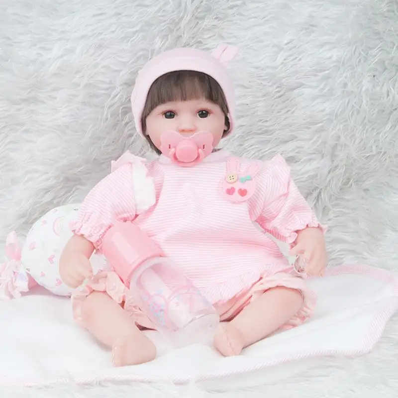 

45cm Lovely Reborn Dolls Baby Simulation Doll Children Lifelike Toys Best Gifts Child Bedtime Early Education