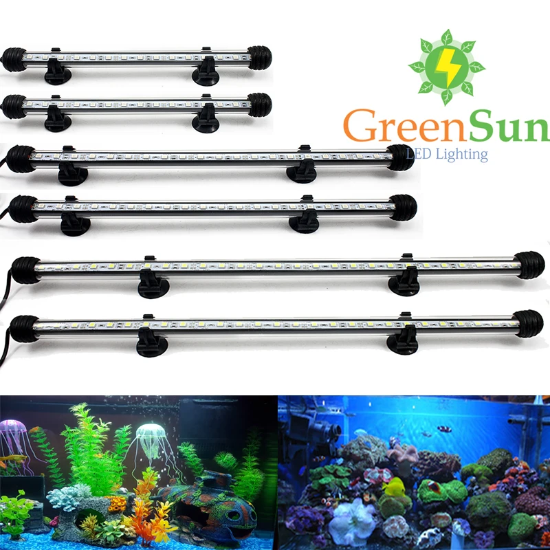 

UK Plug Aquarium Fish Tank Light Bar Lamp Submersible Waterproof 5050SMD LED Aquarium Lighting Decor