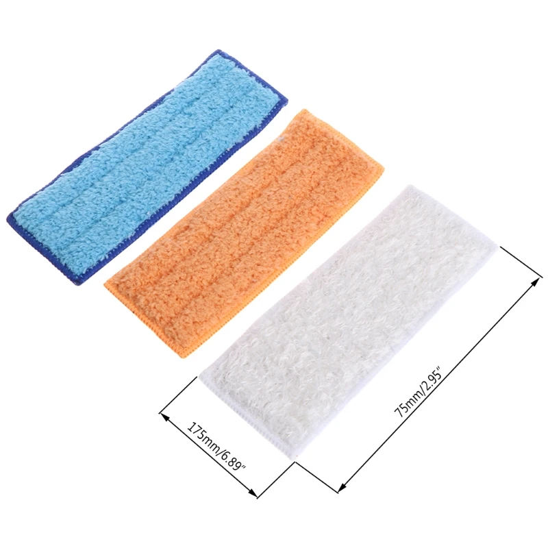 

SKYMEN 3Pcs/Set Replacement Microfiber Mop Pads For Vacuum iRobot Bravva Jet 240/241