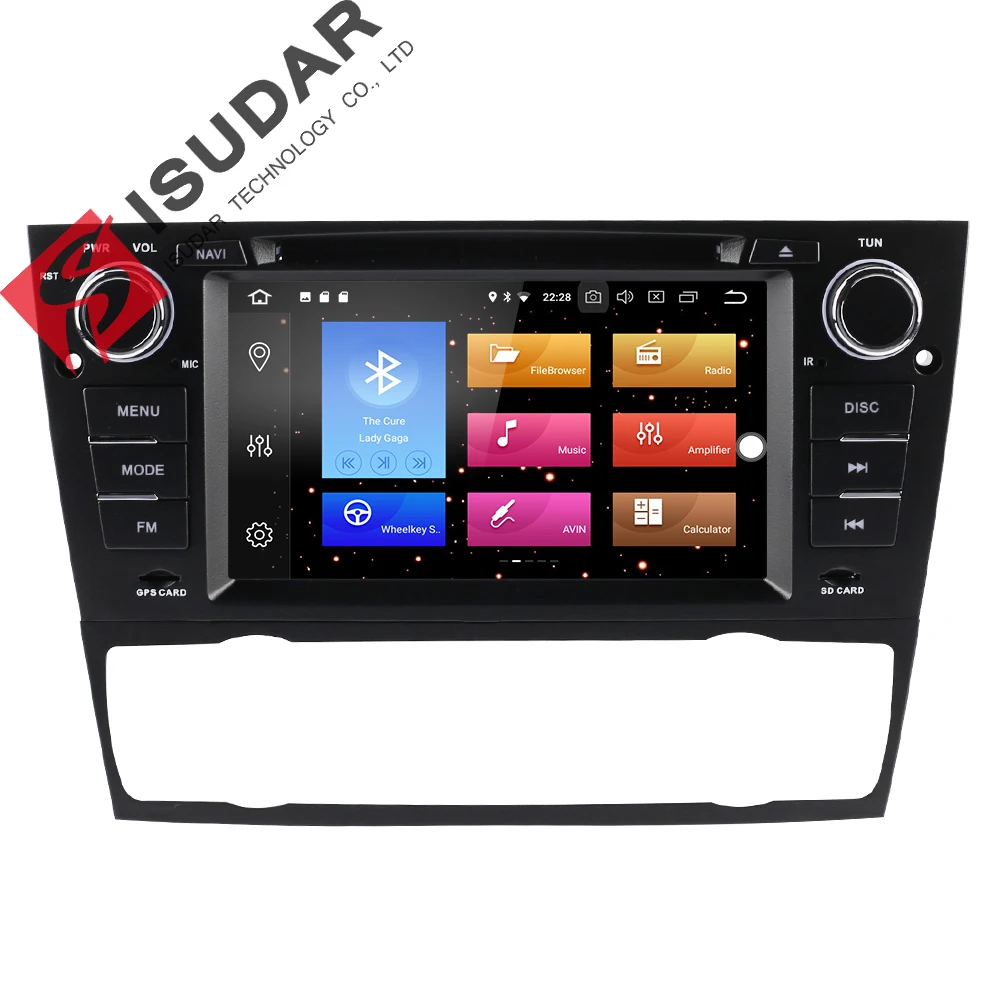 Isudar font b Car b font Multimedia Player GPS 2 Din Android 8 0 For BMW