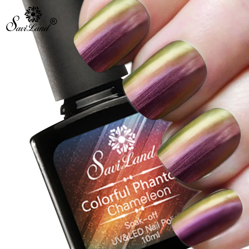 

Saviland 10ml Chameleon Mood Change Gel Nail Polish Chameleon Esmalte 3D Phantom Color Need Black Color Varnishes Glaze