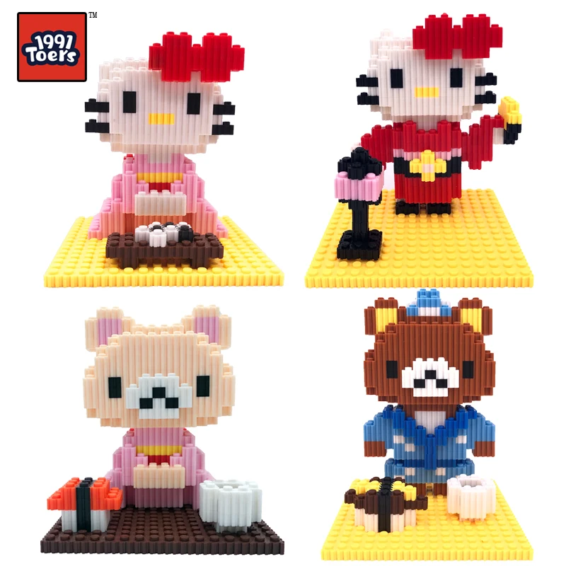 

Wafuku hellokittyRilakkuma Diamond micro Bricks DIY Creative Toys gift for children