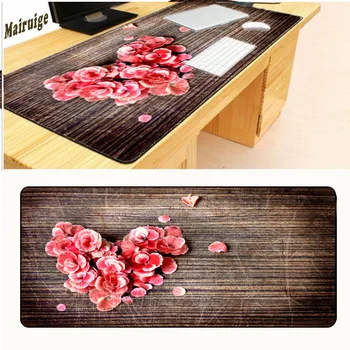 

Mairuige Free Shipping Wood and Flower 900*400*3 Large Print Design PC Computer Mat Soft Mousemat Game Mouse Pad for Gift