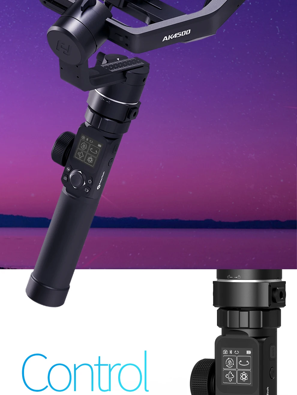 FeiyuTech AK4500 Камера Stailizer 3-осевой портативный монопод с шарнирным замком для sony/Canon/Panasonic/Nikon, вес нагрузки, 10.14lb