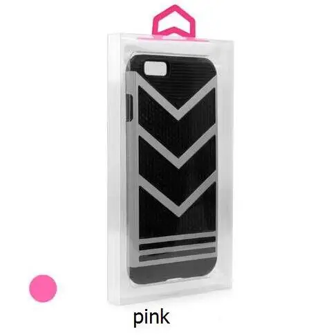 200 шт. индивидуальный заказ упаковочная коробка из ПВХ чехол для iPhone 7/7 Plus с внутренним лотком изготовленным на заказ логосом для Прозрачная ПВХ-пленка коробка - Цвет: pink