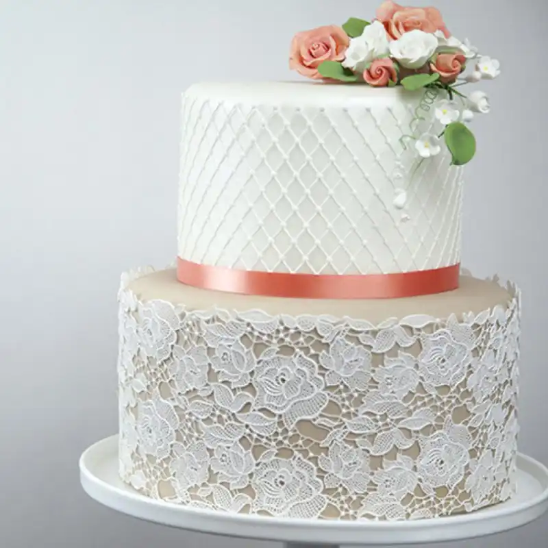 Rose Silicone Mold Lace Mat Fondant Mould Cake Decorating Tool