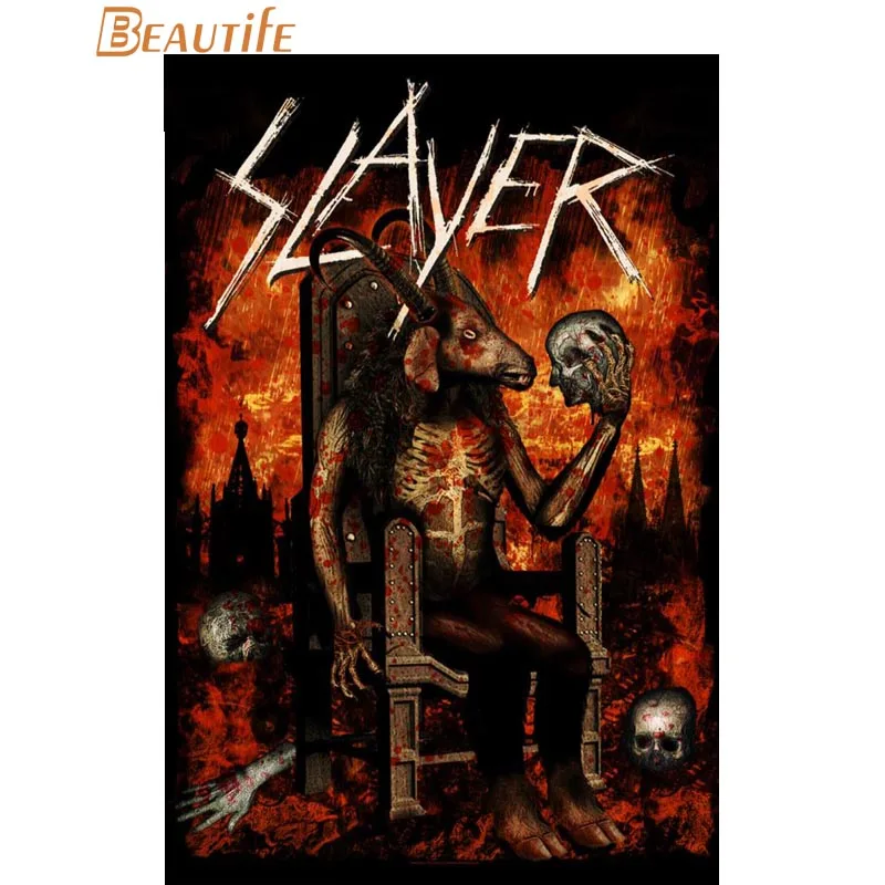 Пользовательские Slayer плакат ткань шелк Плакат Украшение дома стены художественный тканевый плакат печать 30X45 см, 40X60 см. 50X75 см, 60X90 см - Цвет: 5