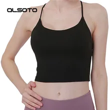 ALSOTO Женская майка для фитнеса и йоги, сексуальная модная женская однотонная цветная оборка, Быстросохнущий топ с круглым вырезом, спортивный топ с открытой спиной