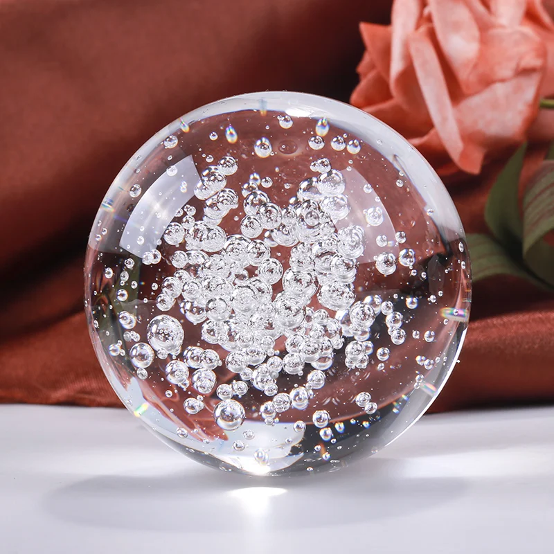 60/80MM Transparent Bubbles Crystal Ball Feng Shui Magic Glass Ball