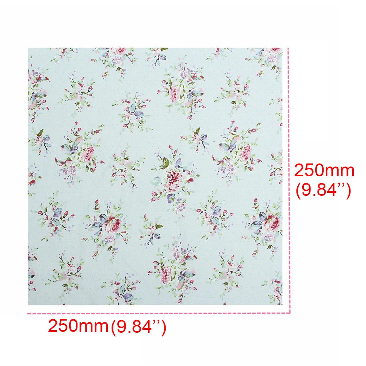 JX-LCLYL 7pcs 25*25cm Florals Sew Cotton Fabric Fat Quarters Gingham Quilt DIY HandCraft