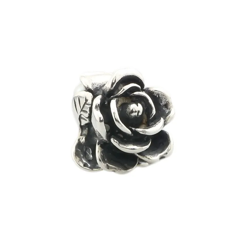 

100% 925 Sterling Silver Genuine Roses /pearl Beads Fit Original European Troll Bracelets & Pendants DIY Bead Jewelry Gift