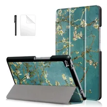 Тонкий кожаный чехол-книжка из искусственной кожи чехол для lenovo Tab 4, 8 крышка для lenovo Tab 4, 8 TB-8504X TB-8504F TB-8504N TOUCHBeauty TB-8504 планшет чехол+ Защитная пленка на экран+ подставка для ручек