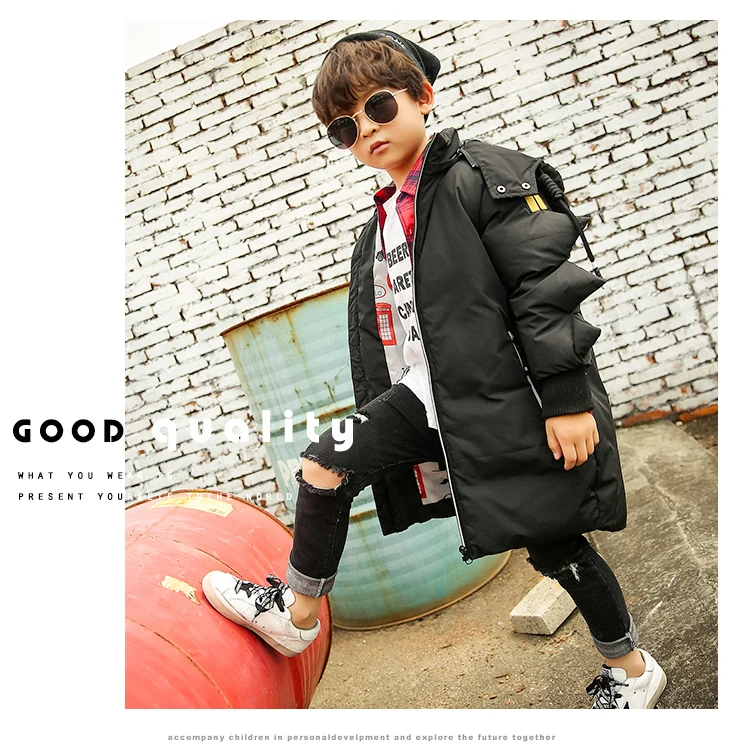 

kids boy fashion parkas irregular sleeves cotton-padded down coat winter warm clothes high quality children outwear clothes