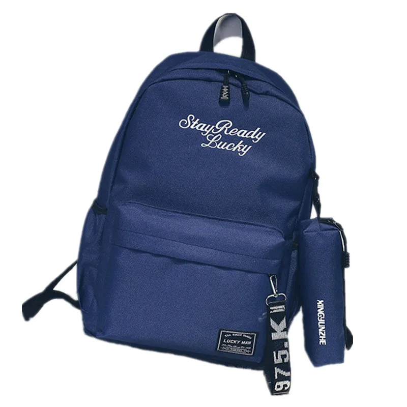 Школьные рюкзаки для девочек-подростков, рюкзак для путешествий, для детей возрастом от 2 шт./компл. рюкзак школьный рюкзак sac infantil Для женщин рюкзаки большой Ёмкость - Цвет: deep blue