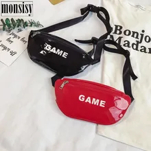 

Monsisy Children Waist Packs Kid Fanny Bag Fashion Patent Leather Colorfu Chest Bag Boy Girl Baby Money Waist Bags Belt Pack