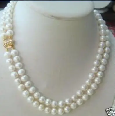 

NEW Genuine 8-9mm Natural White South Sea pearl Necklace 17-18