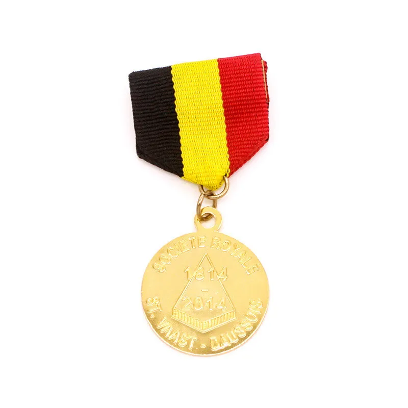 

custom medals with ribbons cheap OEM metal gold medals with pin factory custom produce medals ribbons