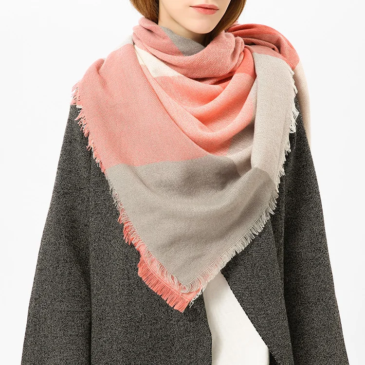 Новая мода плед Зимний шарф для женщин высокого качества теплый большой длинный шарф женский роскошный плед кашемир толстые шарфы