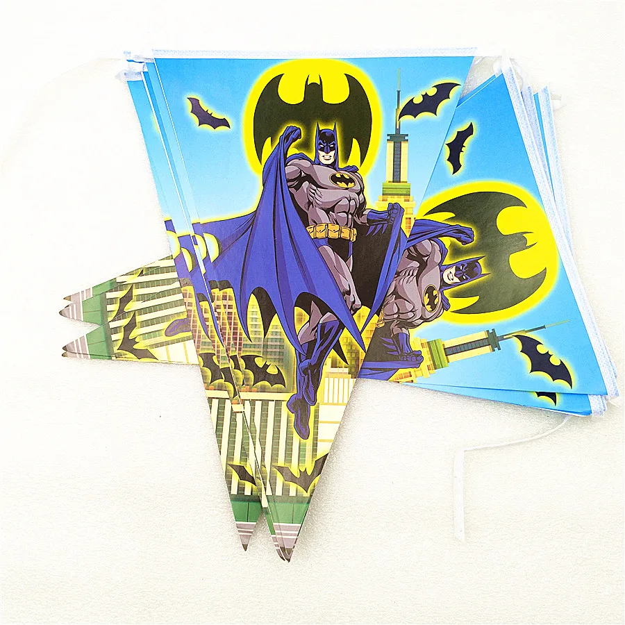 1 Set Cartoon Batman Party Decorations Flags Banner Party Home