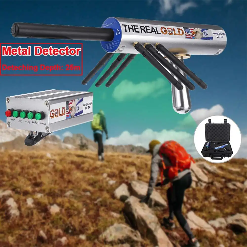 

New Professional AKS Metal Detector Undergrounds Depth 100m Scanner Search Finder Gold Detector Treasure Hunters Detecting
