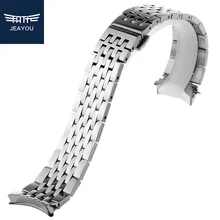 JEAYOU Мужчины Из Нержавеющей Стали Ремешок Только Для Tissot T41 С Развертыванием Застежка С Двойной Кнопка 20 мм