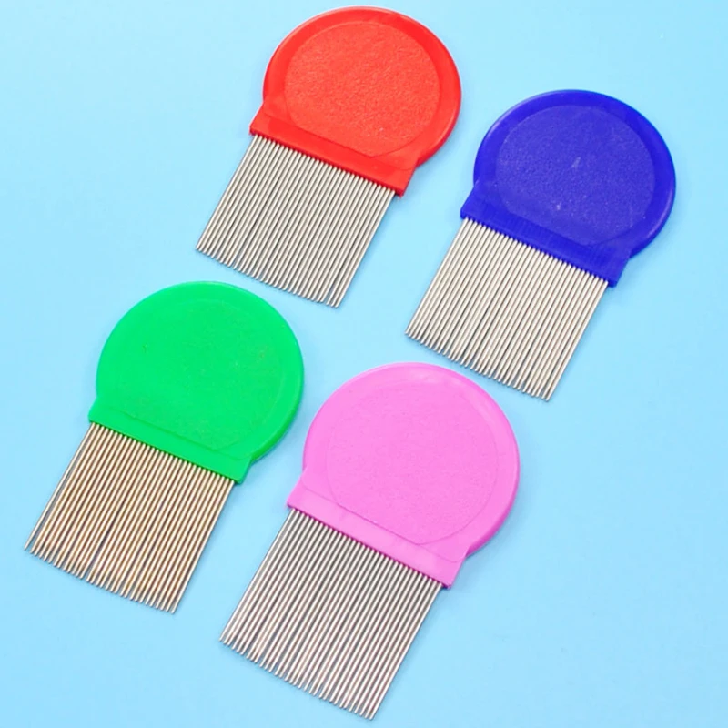 

2pcs Stainless steel needlecomb Fine Toothed Pet Flea Comb Steel Brush Cat Dog Grooming Comb for Dog Kitten Hair Trimmer Brushes
