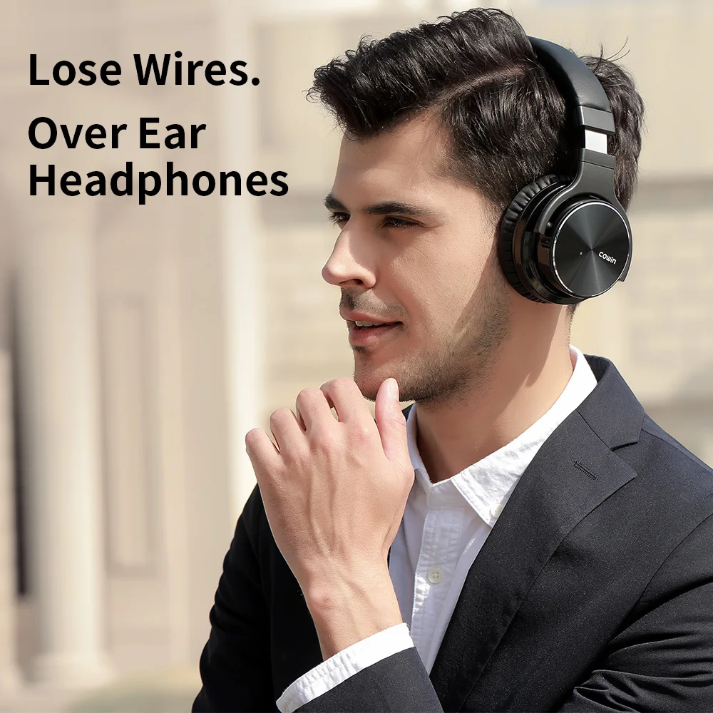 Fones de Ouvido Bluetooth sem Fio Fone de Ouvido Original Cowin Active Noise Cancelling Handsfree Alta Fidelidade Graves Som 30 Horas Playtime E7pro - Image 4