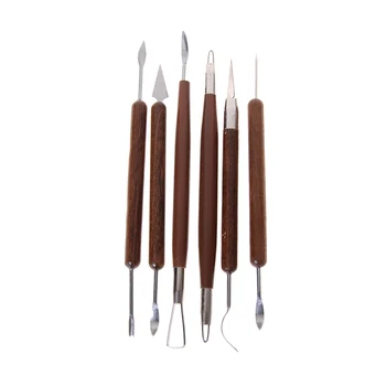 

Clay Pottery Tools Sculpture Plasticine Carving Tool Set Hand Tools set 6Pcs/Set