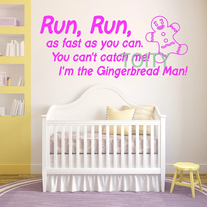 Gingerbread Man Nursery Rhyme Wall Decal Vinyl Sticker Art Decor Baby