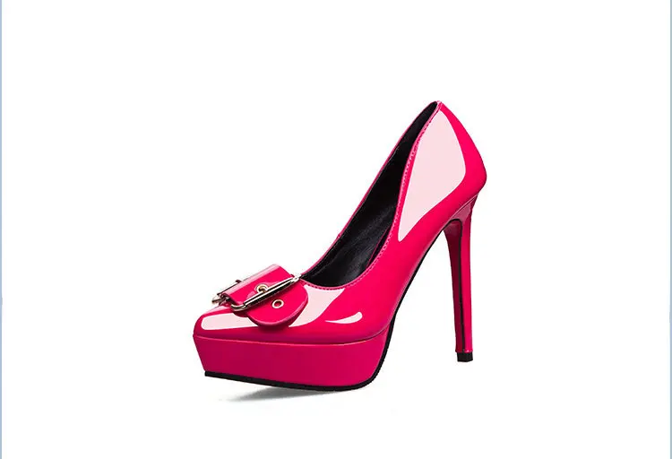 

2019 new arrival Women Pumps Black High heels with Autumn Pointed red color