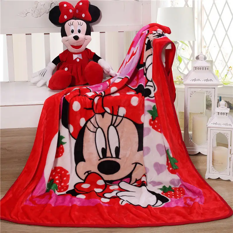 100x140 см disney minnie одеяло Фланелевое детское одеяло Пододеяльник Мультфильм Одеяло Кондиционер подарок для мальчиков и девочек - Цвет: 1