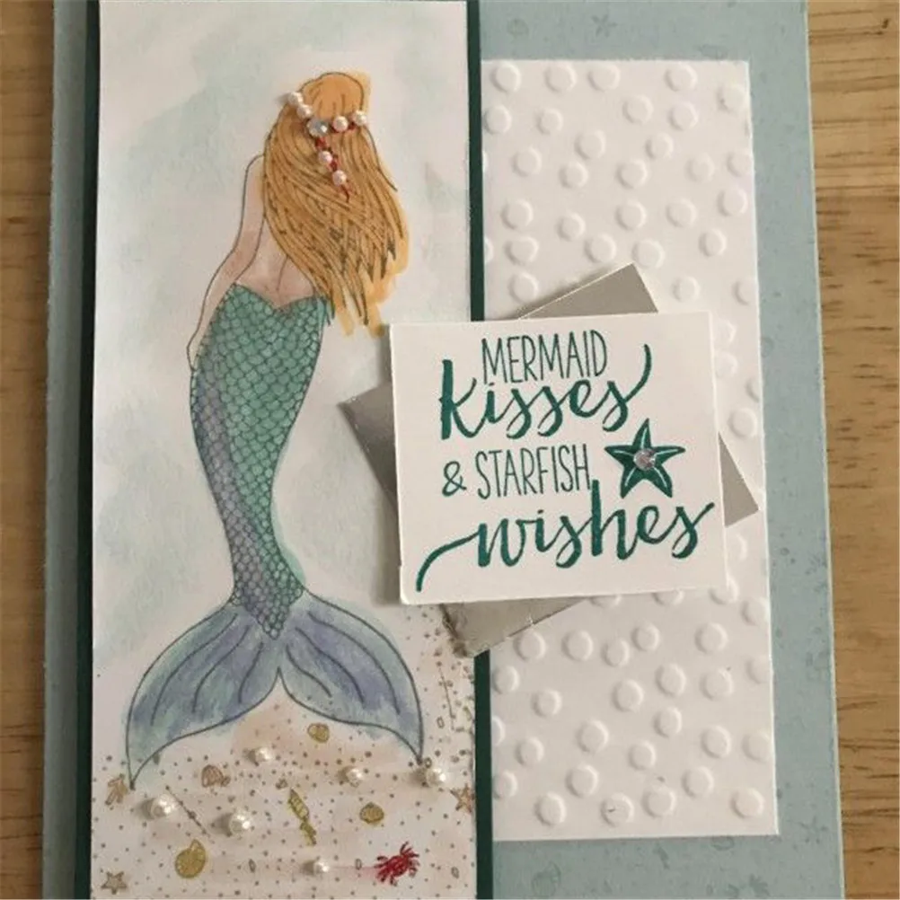 DIY Scrapbooking Metal Mermaids Cutting Dies And Stamp