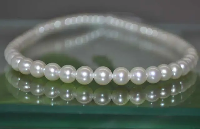 

AAA wholesale 1 strands 7mm round freshwater pearl 40cm