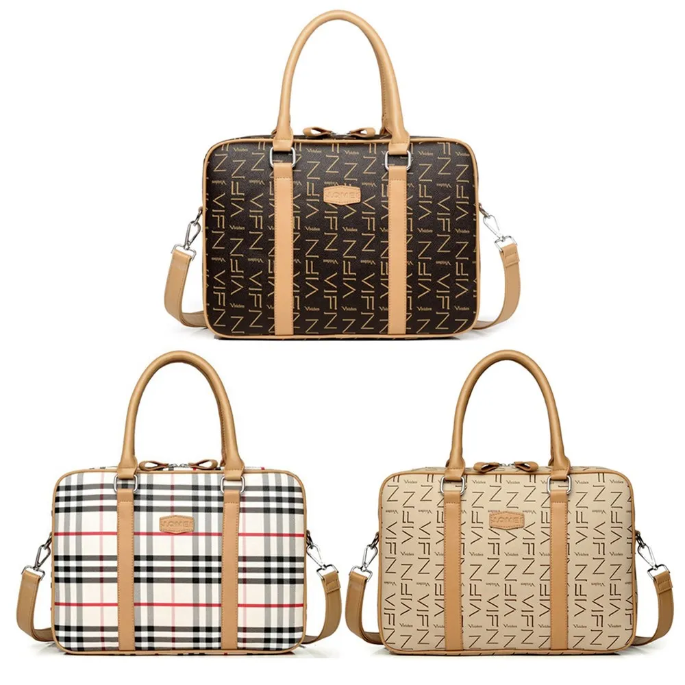 

PU Laptop Bag 13 14 15.6 Inch Waterproof Notebook Bag for Macbook Air Pro 13 15 Computer Shoulder Handbag Briefcase Bag