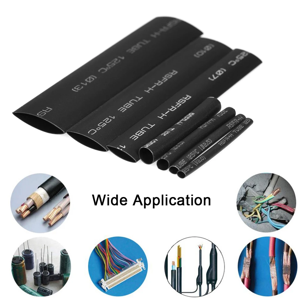 NEW 127pcs Shrinkable Tube Halogen-Free Heat Shrink Tubing Tube Electrical Equipment Tube Sleeving Wrap Wire Cable Sleeve Kit