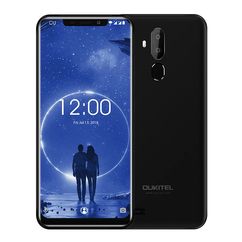 OUKITEL C12 6,1" 19:9 2 Гб 16 Гб MT6580 четырехъядерный смартфон 3300 мАч отпечаток пальца распознавание лица Android 8,1 3G мобильный телефон