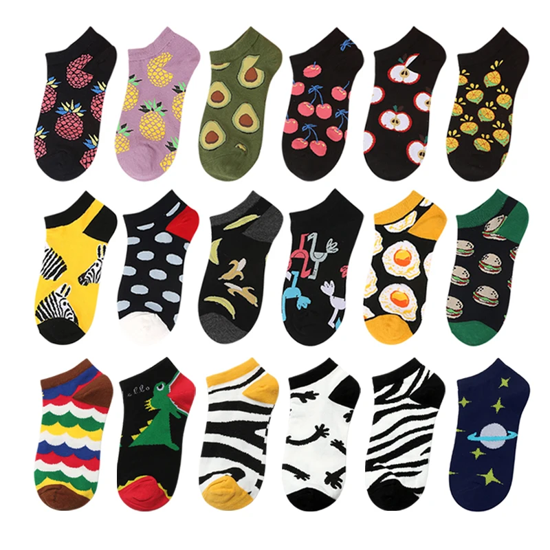 Avocado Charizard Invisible Summer Socks Short Low Cut No Show Socks Slipper Sneaker Socks Cotton Funny Secret Happy Boat Socks