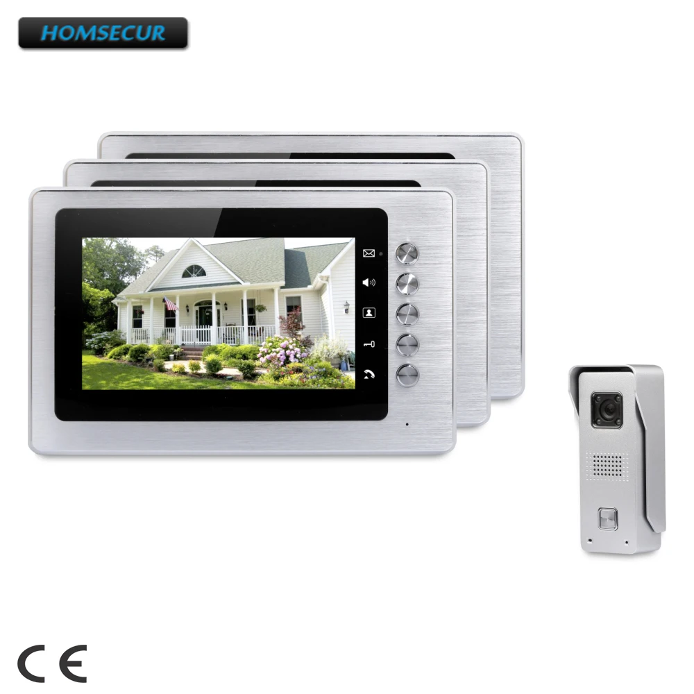 

HOMSECUR7inch Video Door Entry Phone Call System Electric Lock Supported for House/ Flat XC002+XM705