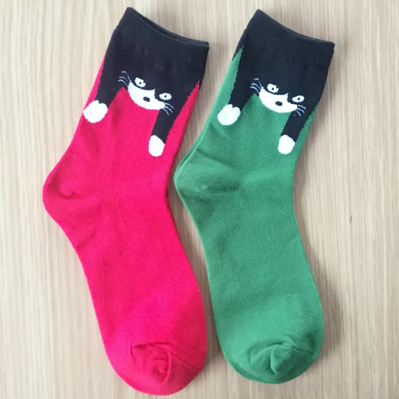 

Spring Winter Women Girls Fashion Socks Cute Cartoon Cat Socks Cotton Women Socks
