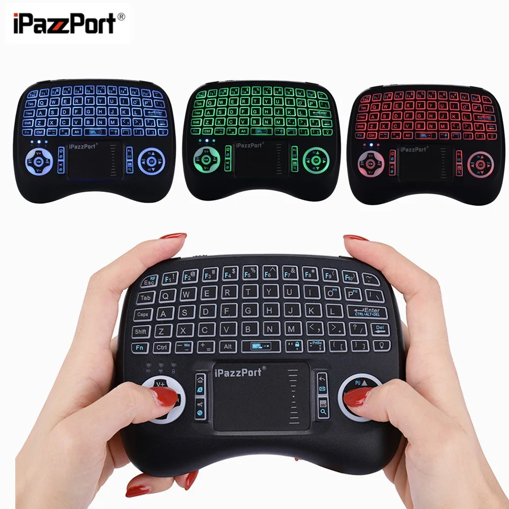 

IPazzPort KP 21T 2.4GHz Wireless Mini Keyboard With Backlit Backlight QWERTY Touchpad Mouse Keyboard For TV Box Tablet PC Phone