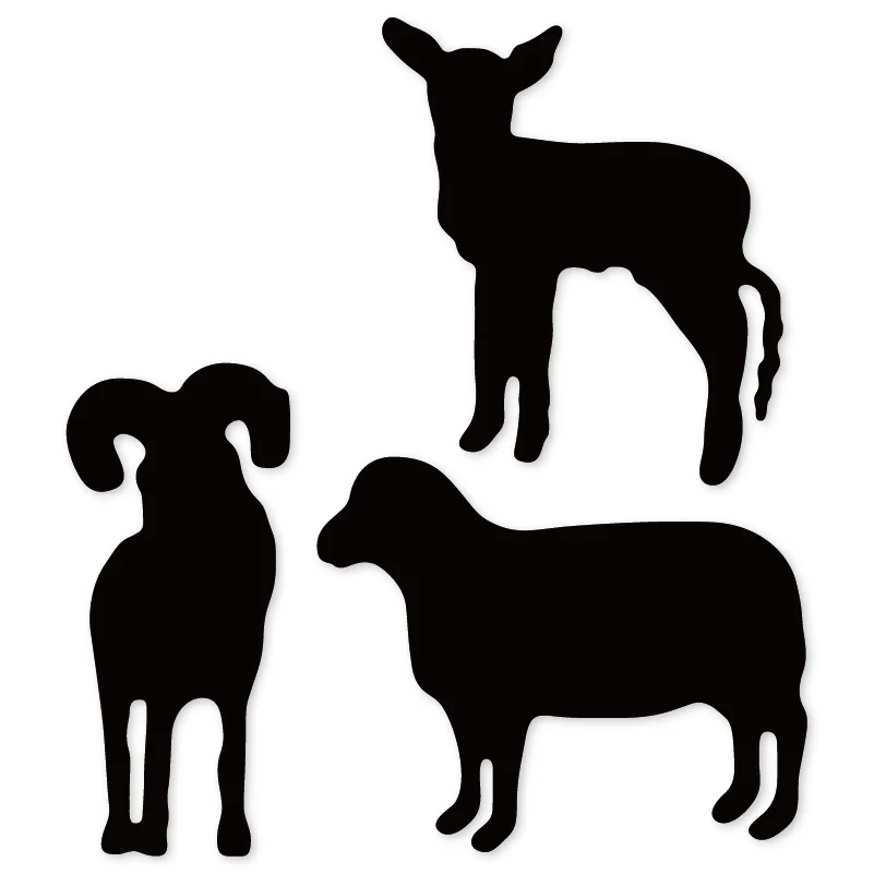 Hemere 3pc Sheep goat lamb Frame Making Photo Scrapbooking Decor Supplies Metal Cutting Dies Stencil DIY Card Embossing Template | Дом и сад