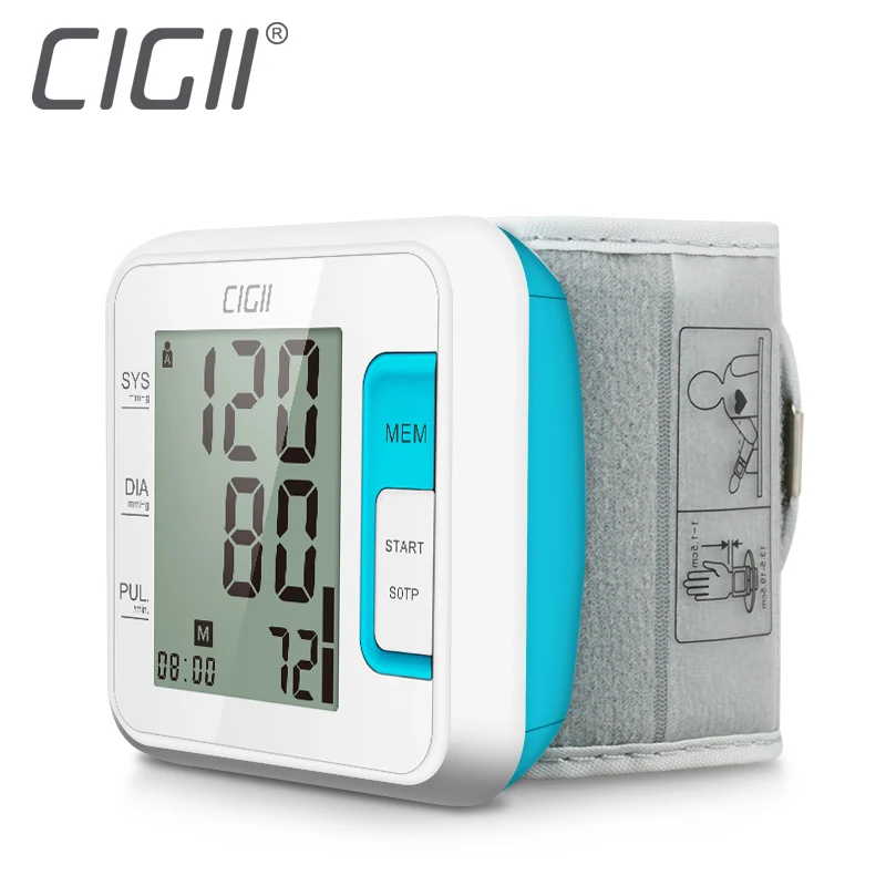 Cigii مقياس التوتر الذكية شاشة ديجيتال سوار مراقب معدل ضربات القلب 1 قطعة الرعاية الصحية المعصم مراقبة ضغط الدم