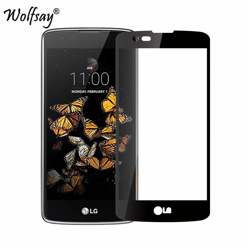 

Full Cover Glass For LG K7 Screen Protector Tempered Glass for LG K7 LTE K332 M1 Tribute 5 LS675 X210ds MS330 Curved Edge Film