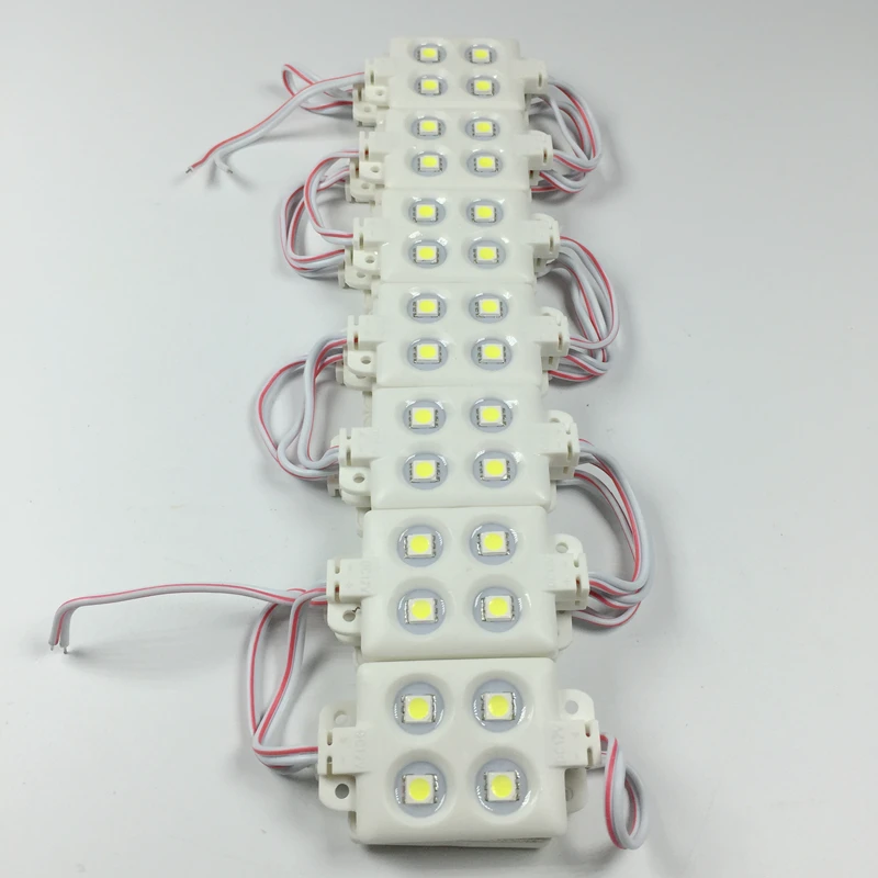 100 шт./лот литьевой молдинг светодиодный модуль 5050 smd 4 LED 12V 0 96 W водонепроницаемый