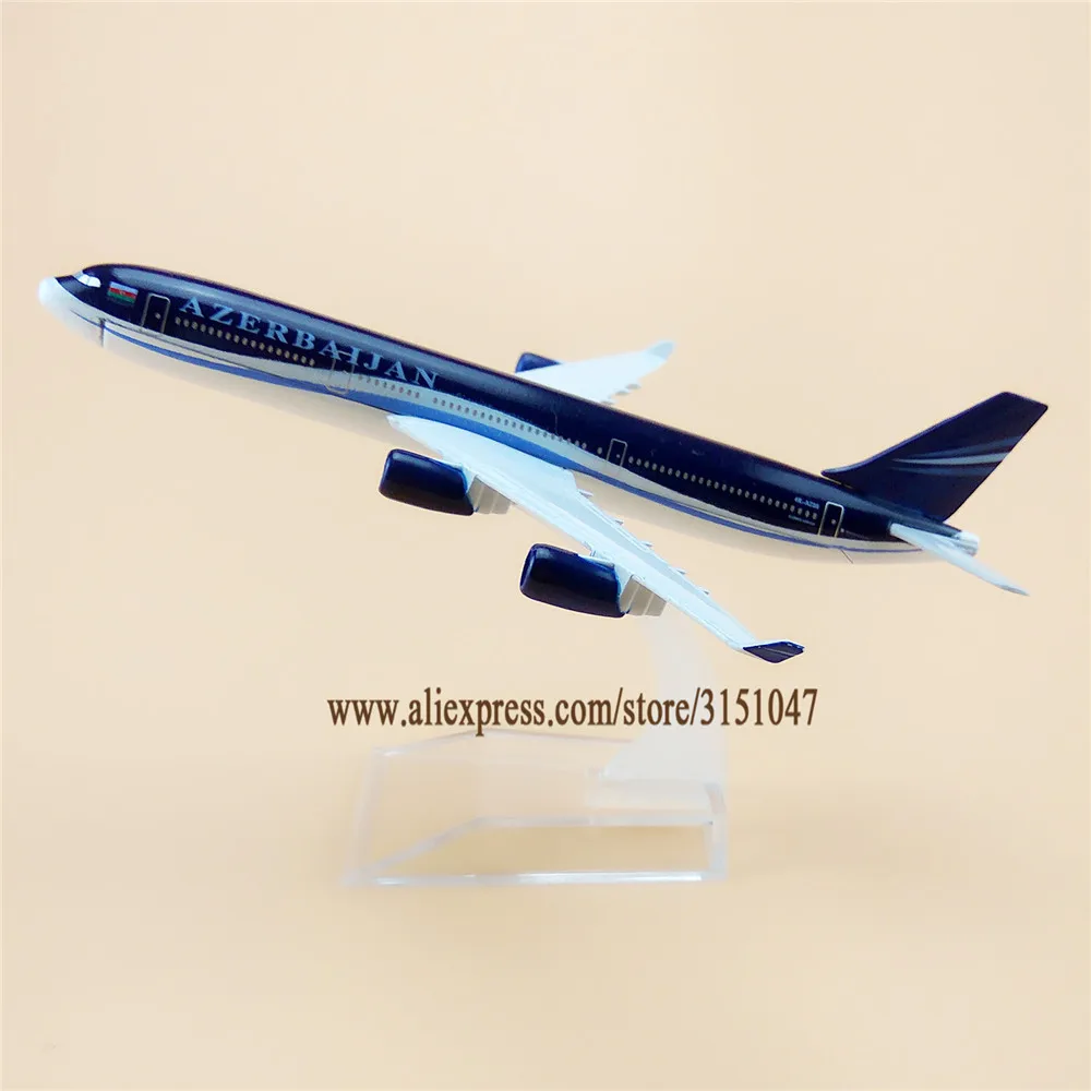 

Alloy Metal Air Azerbaijan A340 Airlines Airplane Model Azerbaijan Airbus 340 Airways Plane Model Stand Aircraft Kids Gifts 16cm